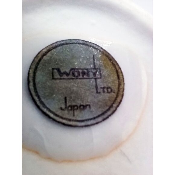 Vintage Bud Vase Wony  Japan Cherry Blossom Drip Glaze Handmade Pottery Kitschy - Picture 15 of 16